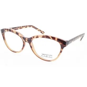 Signature Ladies Brown Rectangular Eyeglass Frames S7003TortBrown52