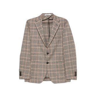 Tagliatore Check-pattern Notched-lapel Blazer