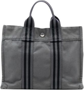 Herm&egrave;s Pre-owned Tote Bags, female, Gray, Size: ONE SIZE Pre-owned Fourre Tout PM Tote