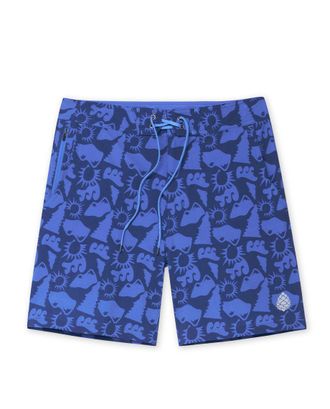 Stio | Mens CFS Board Short - 7.5, Size 30 in Cobalt Night Alpine Waves