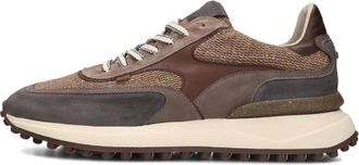 Floris Van Bommel Schoenen, Heren, Veelkleurig, 43 EU, Suède, Taupe Suède Lage Top Sneakers