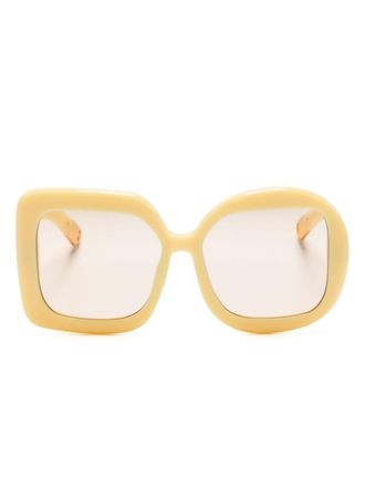 Jacquemus Occhiali da sole Les Carré Rond - Giallo