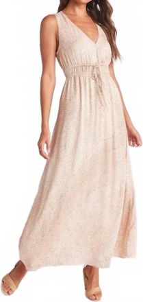 Bella Dahl V-Neck High-Low Midi Dress In Salvador Sand Print