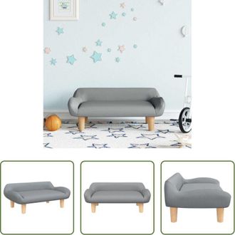 vidaXL vidaXL Divano per bambini morbido - Divano per Bambini Grigio Chiaro 70x40x24 cm in Tessuto