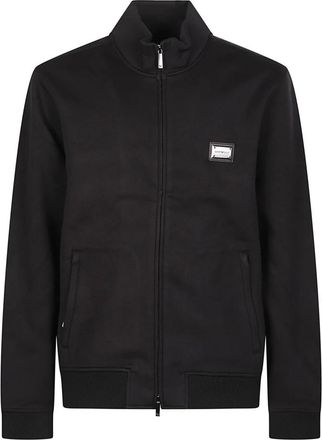 Emporio Armani Logo Plaque Full Zip Sweatshirt - Heren - Vesten met rits - Zwart - L - Hoodies & sweatvesten