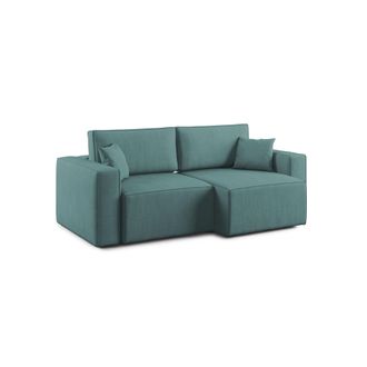 Divani.Store Morfeo Sof&aacute; Con Asiento Extra&iacute;ble En Tela Impermeable 180 Cm Azul Petr&oacute;leo