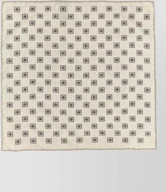 Brunello Cucinelli silk geometric-print pocket scarf