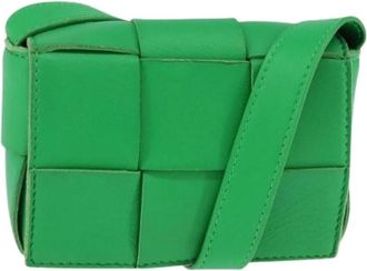 Bottega Veneta Pre-owned Vintage Schoudertas - Dames - Vintage Schoudertas - Groen - ONE Size - Leer - Vintage