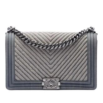 Chanel Pre-owned Boy Flap - Dames - Pre-owned - Blauw - Maat: ONE Size Leer