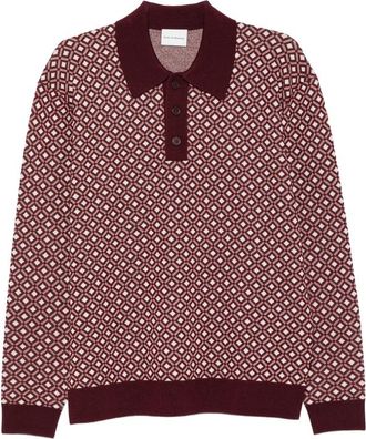 Dr&ocirc;le de Monsieur Diamond-pattern Polo Shirt
