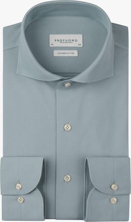 Profuomo Lange mouwen overhemd Profuomo Japanese knitted turquoise
