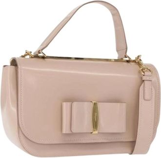Ferragamo Pre-owned Handbags, female, Beige, Size: ONE SIZE Pre-owned Handbag
