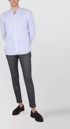 Aspesi striped mandarin collar shirt with long sleeves