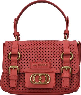 La Carrie Athena Leren Tas - Dames - Handtassen - Rood - ONE Size - Leer - Tassen