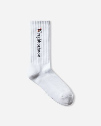 Neighborhood Logo Socks White