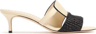 Manolo Blahnik Beige Leather Stiletto Heel Womens Sandals