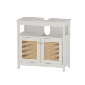 Vicco Mueble Bajo Lavabo Rosario, Blanco, 60 X 60 Cm Con 2 Puertas Y Compartimento Abierto
