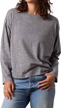 NSF Loffler Boxy Trebled Jersey Tee In Charcoal Heather Grey