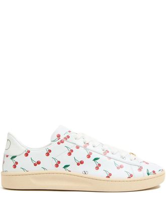 Valentino Garavani Royco Cherryfic-print sneakers - White