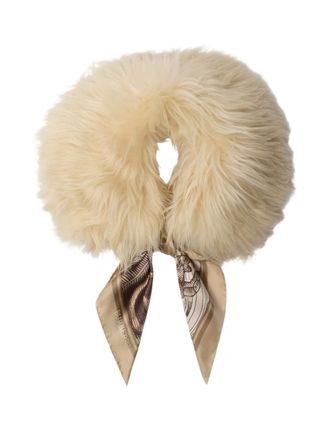 Burberry Sjaal met lammy afwerking - Beige