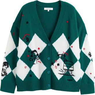 Chinti and Parker x Peanuts Cardigan a rombi - Verde