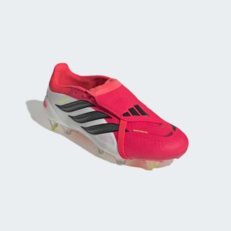 adidas Fussballschuh ADIDAS PERFORMANCE PREDATOR PRO FOLD-OVER TONGUE FIRM GROUND, Gr. 44,5, lucid rot, core schwarz, ftwr wei&szlig;, Synthetik, Textil, Schuhe Fu