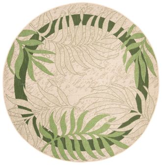Safavieh Alfombra verde / beige 160 x 160 cm