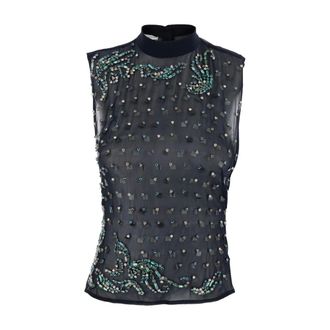Dries Van Noten Sleeveless Top with Carmasa EMB Design
