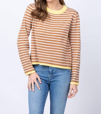 Xirena Maxwell Sweater In Camel Stripe