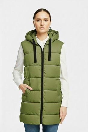 Only Steppweste ONLY ONLREGITZE PUFFER HOOD WAISTCOAT OTW ZL, Damen, Gr. XS, gr&uuml;n (loden gr&uuml;n), Steppware, Obermaterial: 100% Polyester, unifarben, regular