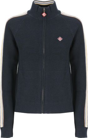 Casablanca Blue Cafe Culture High Neck Zip Sweatshirt
