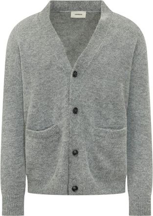 A Paper Kid Gebreide Cardigan - Heren - Vesten - Grijs - XL - Katoen - Truien & Vesten