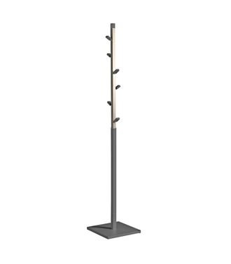 HERDASA Herdasa - Perchero Moderno Mod. 428 Herrajes En Cromo Satinado Lacado Gris, 180 Cm(alto)34 Cm(ancho)34 Cm(largo)