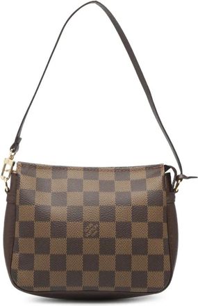 Louis Vuitton Borsa a mano Trousse Pochette in tela Damier Eb&egrave;ne 2005 - Marrone