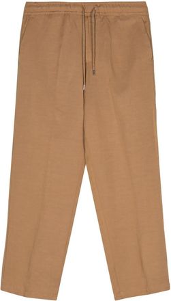 Costumein mid-rise straight-leg trousers - men - Lyocell/Linen/Flax - 52 - Neutrals