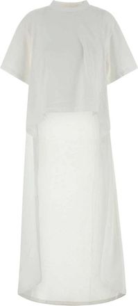 Balenciaga Camiseta Train - Dresses - Mujer - Blanco - S