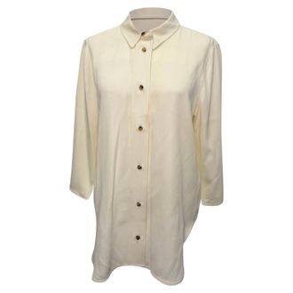 Khaite Button-Down Shirt in Cream Acetate
