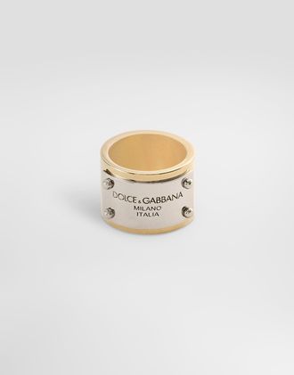 Dolce & Gabbana Ring With Branded Tag - Woman Bijoux Multi-colored Metal S