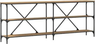 vidaXL Mesa Consola con estante Roble artisan 200 x 30 x 75 cm Vidaxl