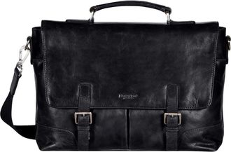 Howard London Tassen, Heren, Zwart, ONE Size, Leer, Briefcase Bag James