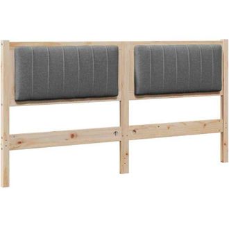 vidaXL Cabecero Tapizado Marr&oacute;n 150 Cm Madera De Pino Macizo Vidaxl