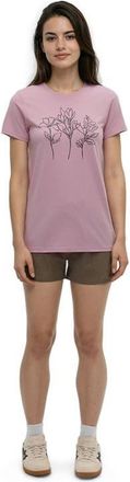 tentree Summer Flora T-Shirt in Pink Sand/meteorite Black at Nordstrom, Size X-Large