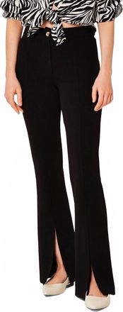 Apricot Split Front Jersey Crepe Pants In Black