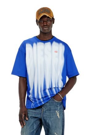 Diesel Cotton T-shirt with bold logo print - T-Shirts - Man - Multicolor