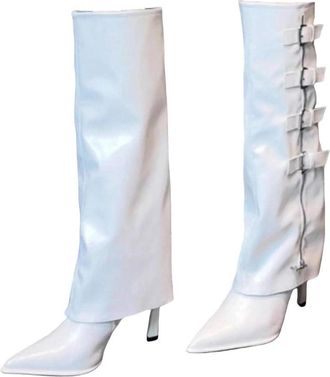 Generic Womens Punk High Boots Thick Sole Motorcycle Style Shoes