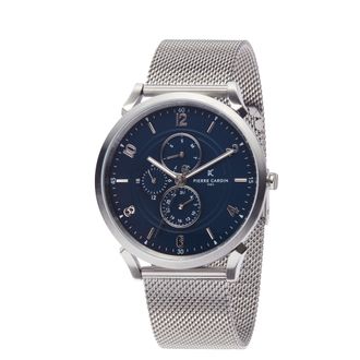 Pierre Cardin Pigalle Boulevard Mens Silver Watch CPI.2028 Stainless Steel - One Size