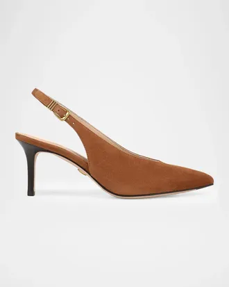 Veronica Beard 70mm Luciana Suede Slingback Pumps