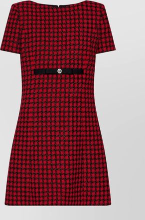 Versace virgin wool tweed short sleeve mini dress
