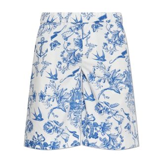 Alexander McQueen Heren, Korte broeken, Blauw, Maat: S Katoen