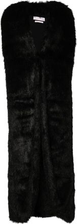 Saiid Kobeisy faux-fur maxi coat - women - Polyester - 34 - Black